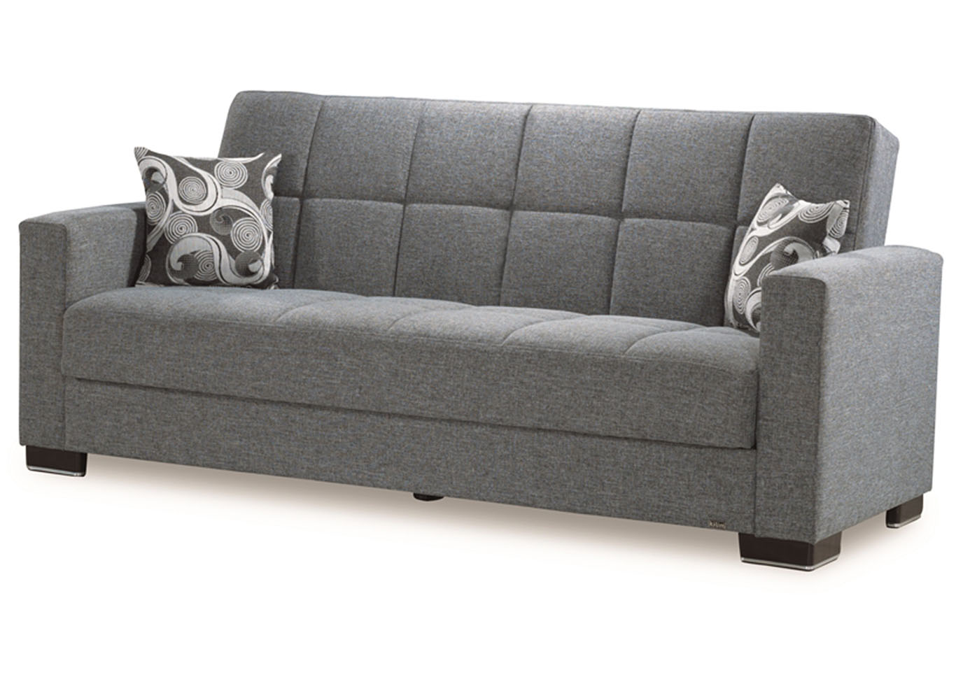 Armada Gray 13 Chenille Polyester Sofa Affordable Furniture & Carpet